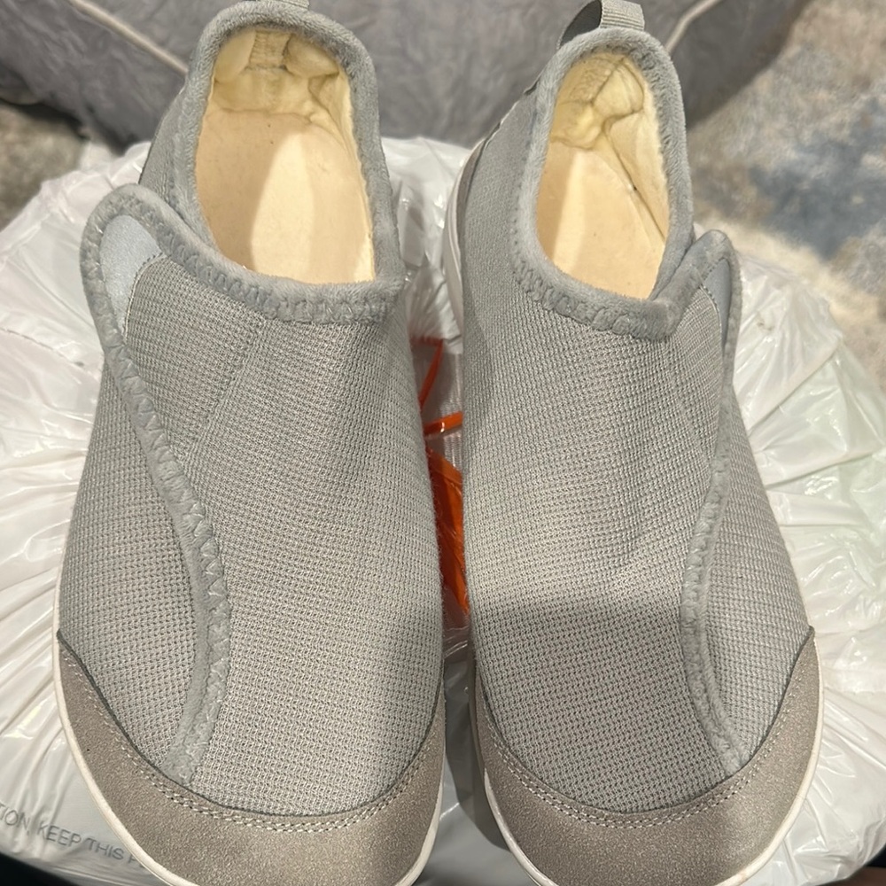 Gray Women's Slip-On Sneakers